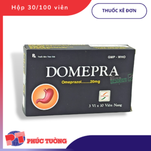 DOMEPRA 20MG (Hộp 30/100 viên)- Điều trị viêm loét dạ dày, tá tràng