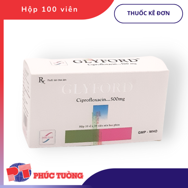 GLYFORD - Kháng sinh Ciprofloxacin 500mg