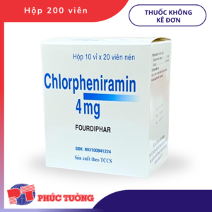 CHLORPHENIRAMIN 4mg (Hộp) - Điều trị viêm mũi dị ứng