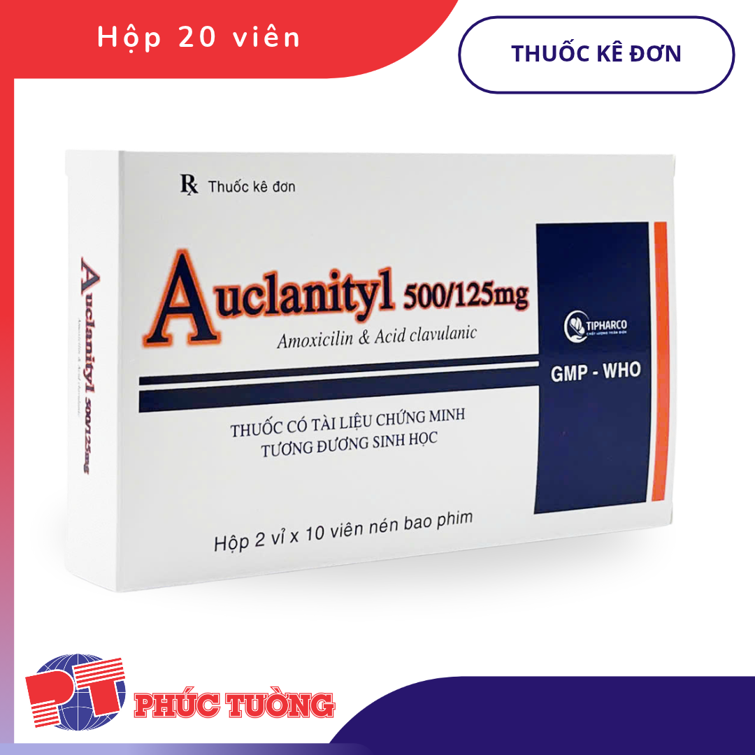 AUCLANITYL 500mg/125mg - Điều trị các trường hợp nhiễm khuẩn AUCLANITYL 500mg/125mg - Điều trị các trường hợp nhiễm khuẩn